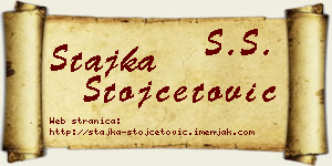 Stajka Stojčetović vizit kartica